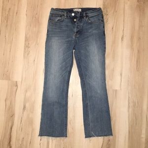 Free People cropped high waisted Jeans/ worn once!